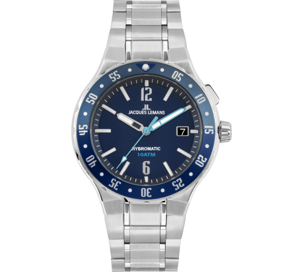 Jacques Lemans 1-2109GH Hybromatic  Uhr Herren Edelstahl 10Bar